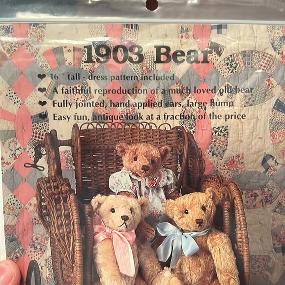 New, Never Been Open, 1903 Bear, Teddy Bear, Sewing Pattern, Original Design - Picture 2 of 4